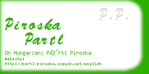 piroska partl business card